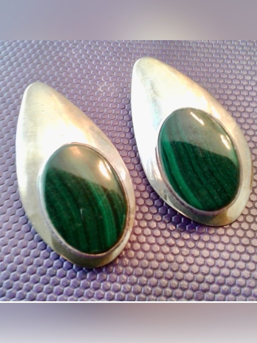Native American Navajo Vintage Malachite Earrings
